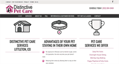 Desktop Screenshot of distinctivepetcare.com